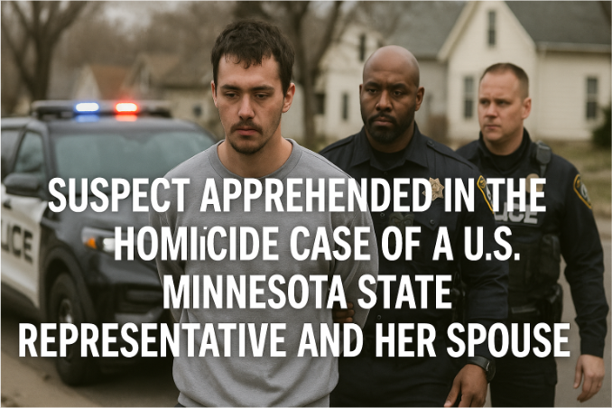 Suspect Apprehended in the Homicide Case of a U.S. Minnesota State Representative and Her Spouse